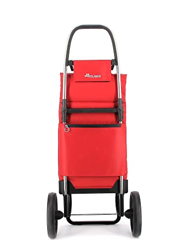 Klappbarer Einkaufstrolley Rolser Big Polar 2 große Räder - Rot – Bild 5