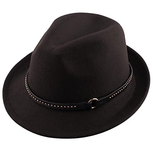 Image of The Tie Hub Fedora Hat for Men & Women|Wide Brim Felt, Sun hat, Beach Hat, Summer Hat, Party hat, Stylish hat