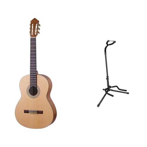 Yamaha C40MII Full Size Classical Concert Guitar – Matt Natural + Amazon Basics Guitar Stand