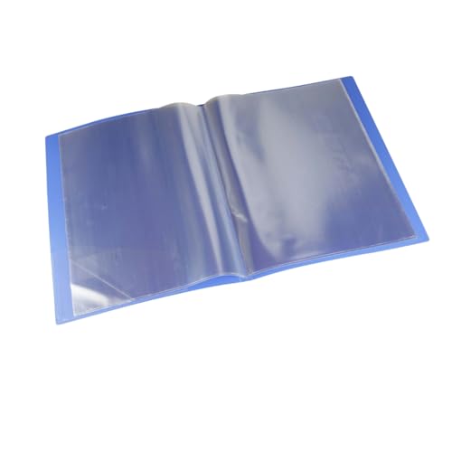 Image of Worldone A3 Size (Approx Double of A4-photocopy Paper) 1.2mm Virgin PP Portfolio Display Book -40 Fixed (Non Removable) Top Loading Photocopy Safe Binder Sleeves, (44.5 * 32 * 2.5 cm), Blue, Set of 1