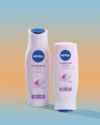 NIVEA Hairmilk Shine Après-shampoing laiteux libérateur de brillance avec huile d'amande 200 ml