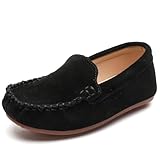 Taille: 24 EU DADAWEN Garçon Classique Mocassins,Chaussure d\'uniforme Scolaire Garçon Fille Noir 24