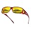 Translucent Gradient Red Frame Night Vision Polarized Yellow Lenses