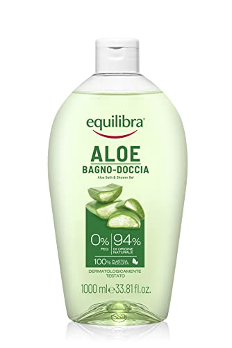 Equilibra Corpo, Aloe Bagno-Doccia, Bagno-Doccia Aloe Delicato Ad Azione Idratante E Purificante, Adatto A Tutta La Famiglia, Con Aloe Vera E Tensioat
