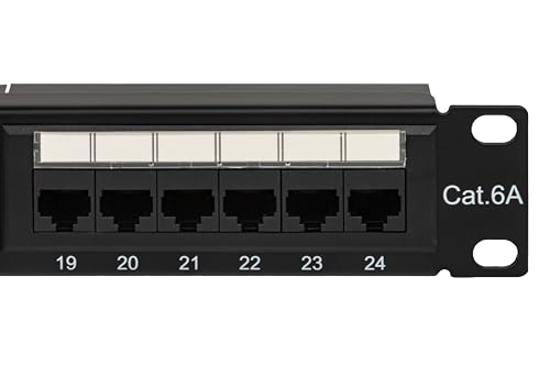 Panel de parcheo de 24 puertos Categoría 6A para evitar enredos de cables 5