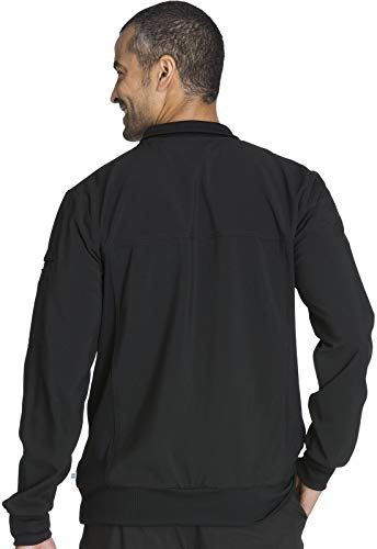 Cherokee Men's Zipper Warm-Up Jacket With Side Panels And Collar Cuffs Ck305A, M, Black #TOP3