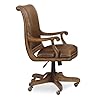 Hooker furniture brookhaven leather desk office chair in medium clear cherry  urban country home decor