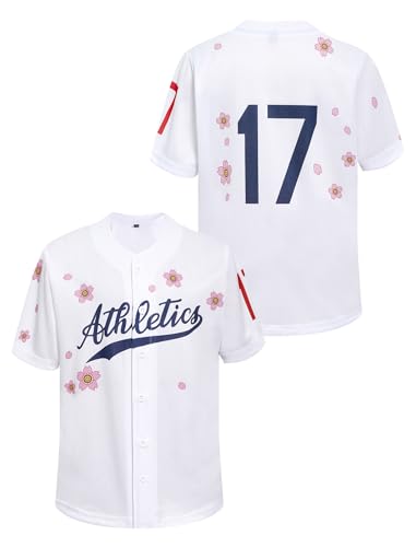 JiAmy Kid's Baseball Jersey Short Sleeve Button Down Shirts Hip Hop Sport Tops for Boys Girls White