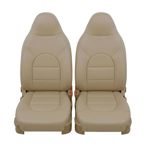 Housses de siège en cuir marron clair série F 250 350 pour un intérieur élégant