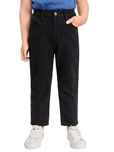 Image of KOTTY Boys Jeans - Regular to Slim Fit,Elastic Waistband,Mid Rise,Straight or Tapered Leg,Stretchable Denim