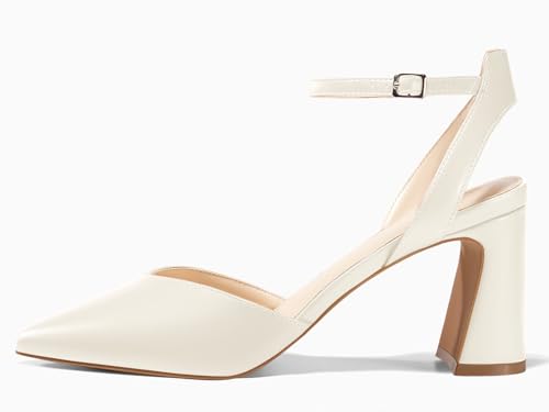 Juliet Holy Womens Closed Toe Heels Chunky Block Heel Ankle Strap Pumps Slingback Heeled Sandals2