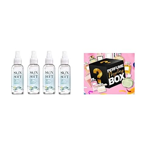skin so soft Avon (Set of 4) Mosquito Insect Repellent Original Dry Oil Body Spray - Plus Mystery 30ml Perfume & Gift Voucher for Beauty 1st, clear Cover