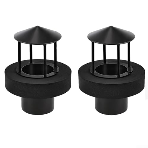 Lot de 2 brumisateurs ultrasoniques à tête unique, mini atomiseur en métal avec anneau flotteur, pour terrariums d'aquarium et reptiles (noir)