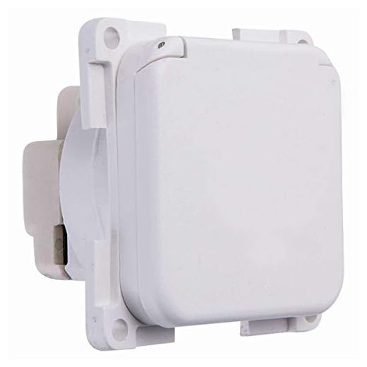 Skyddskontaktuttag med vikbart lock 16A 250 V vit EAN-kod: