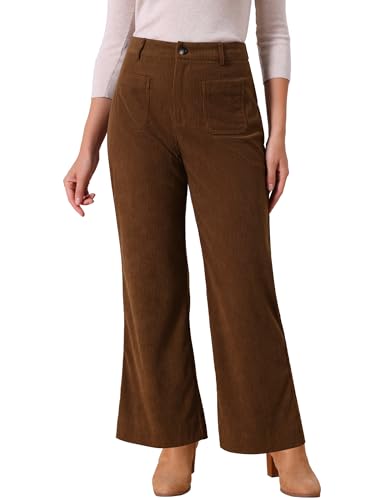 Seta T Women's Corduroy Pants 2025 Casual High Waisted Fall Winter Loose Wide Leg Pants with Pockets