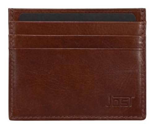 Porte-cartes Vardo Jost en cuir marron pour vider vos poches encombrées