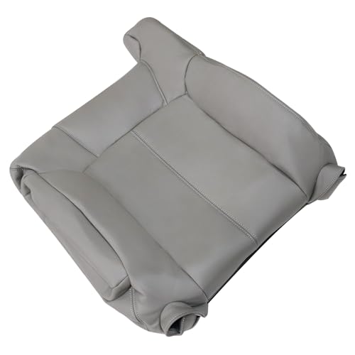 GXARTS Driver and Passenger Side Bottom Lower & Top Lean Back Leather Seat Cover Pewter Gray 922/122 Fit for Chevy Silverado Tahoe Suburban Yukon GMC Sierra 1500 2500 3500 1999 2000 2001 2002 by GXARTS - Image 5