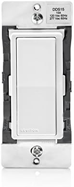 Leviton DDS15-BDZ 15 Amp Dual Voltage 120/277VAC Decora Digital Switch and Timer with Bluetooth Technology, Neutral Required