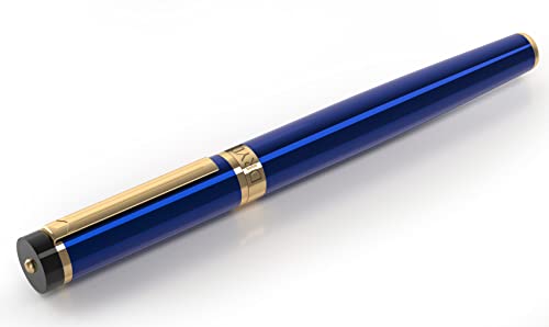 Dryden Designs Fountain Pen Medium Nib Luxury Box | Include 6 Ink Cartridges And Ink Refill Converter - Mysterious Blue #TOP3