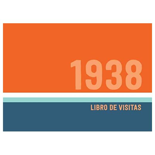 1938 Libros de Visitas: Libro de visitas para fiestas de cumpleaños de estilo retro para que la familia y los amigos inserten saludos y mensajes | 100 páginas