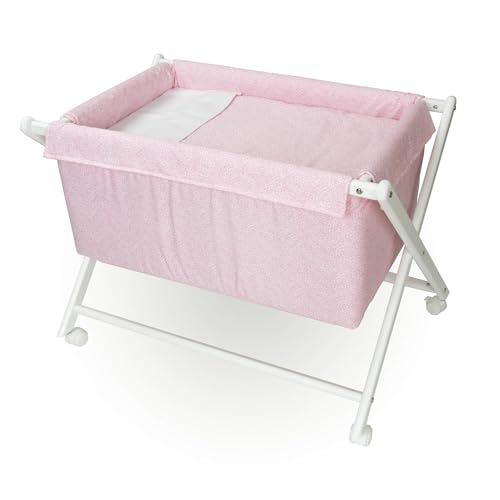 Minicuna Deluxe: El Refugio Ideal para tu Bebé, Tejidos Acogedores Algodón. (Liberty Rosa)