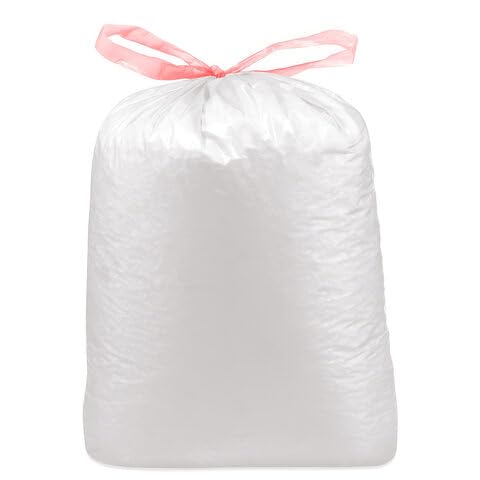 VEPATIM Economy - Bolsas de basura (40 unidades, 120 L, 70 x 100 cm, LDPE), color blanco