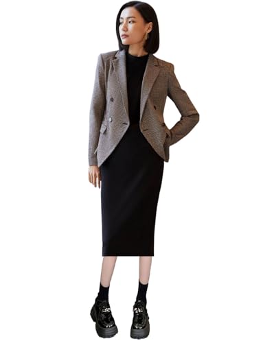 Veste pied-de-poule femme pour dîner décontracté ou cérémonie habillée