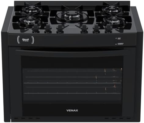 Fogao A Gas De Embutir Gaudi Prisma Vitreo Bl 5q Preto Gas Glp