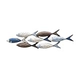 Descrizione: LIXSAZSE Scultura da parete in legno vintage a forma di pesce. Bellissima decorazione per case a tema nautico. Decorazione per la casa tema nautico e spiaggia.