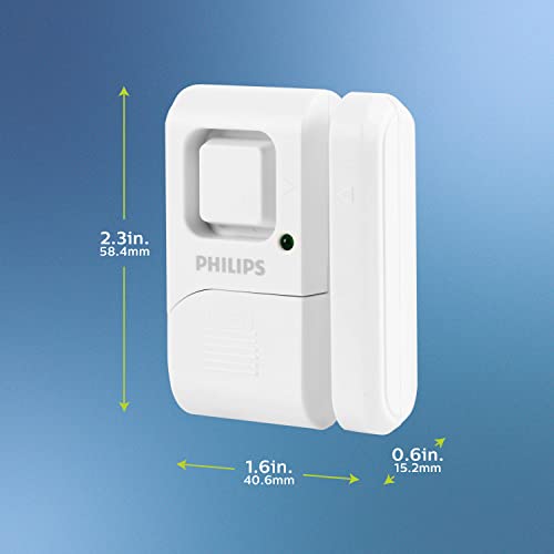 Philips Personal Security Window and Door Alarm, 4 Pack, Wireless Chime - image 2