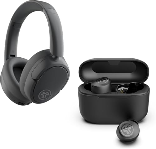 Image of JLab JBuds Lux ANC Wireless Bluetooth Headphones & Audio Bundles, Hybrid Active Noise Cancelling, Premium Over-Ear Headset with Optional True Wireless Earbuds