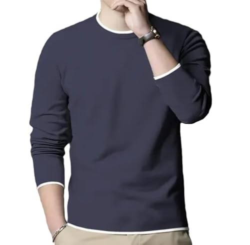 Image of Diaz Men Full Sleeve Cotton T Shirt | 100% Pure Cotton Solid Round Neck Tee| Regular Fit Comfortable Soft Fabric T Shirt |Casual Wear, Office Wear, Gym Wear, Travel & College Outfit-Pack of 1