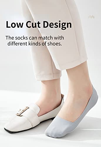 10/20 Pairs No Show Socks for Women Non-slip Low Cut Liner Socks Invisible Ice Silk Socks3