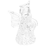 ELEOUTI Adorno Colgante de Ángel de Vidrio de Borosilicato Transparente Diseño Elegante y Tacto Cómodo para Decoración en Dormitorios y Cafeterías