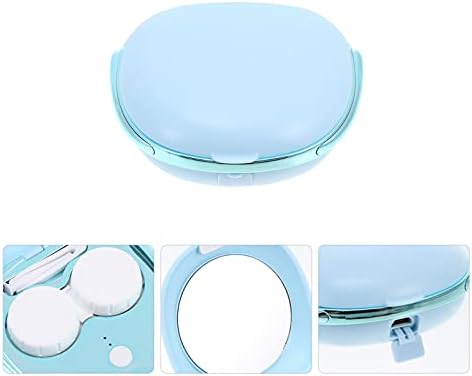 Healeved 1pc Washer Case Electric Disposal Fit Sky- Hard Practical Charger Soft Care Portable Daily Lenses Automatic Cleaning Colored Container Machine Contact Cleaner Lens Fast