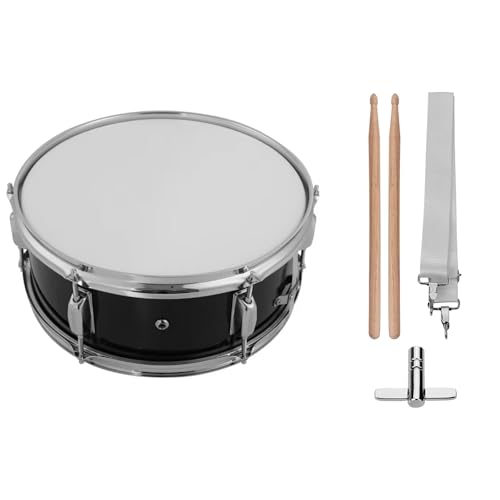 SHUAIGUO 12 Zoll Snare Drum mit Drumsticks Schultergurt Schlüssel Schlaginstrument für Schüler Anfänger Marschtrommel Tragbares Snare Set