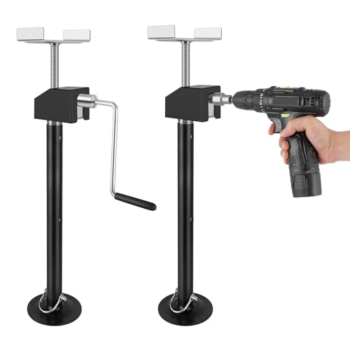 2 PCS 5000 LBS Heavy Duty RV Stabilizer Jacks for Camper/Travel Trailer, Adjustable from 20 in to 35 in Leveling Jacks