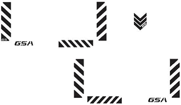 gs00004b - Adventure Motorcycle Reflective Decal Kit "Chevrons" for BMW GS Touratech Panniers - Black Reflective