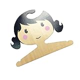 holz kleiderbügel Material: Holzaufhänger dfgjdryt Holz-Kleiderbügel für Kinderzimmer, robust, Cartoon-Design - Rose