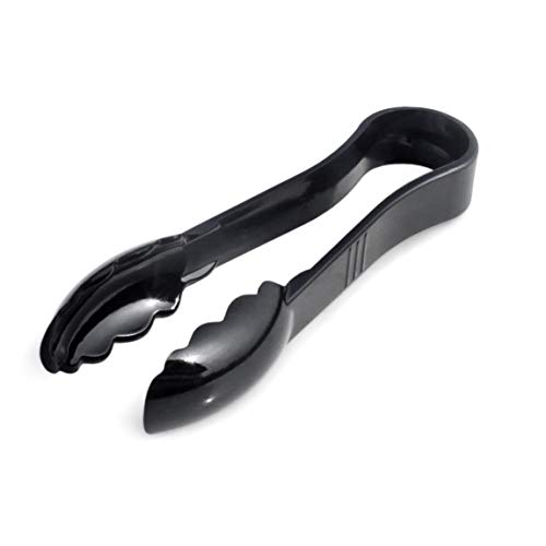 New Star Foodservice 35698 Utility Tong High Heat Plastic, Scalloped, 6 inch, Black, Set of 12