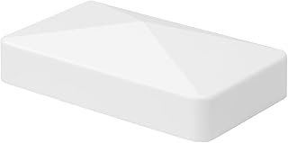 2" x 3 1/2" White Vinyl Fence End Cap – Durable UV-Resistant Finish for Vinyl Fence Rail Protection