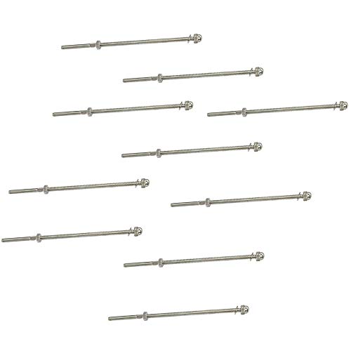 DBM IMPORTS 50 Pc Set Stainless Steel Cable Swage Threaded Stud End Fitting for 3/16