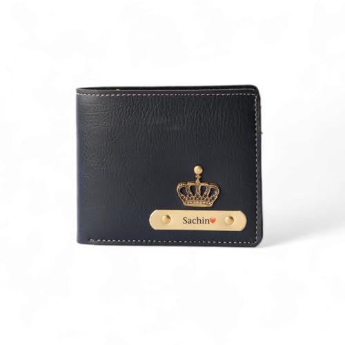Image of Personalised All in One Men's Combo Gift (4 pcs) Customized Leather Wallets, Key Chain, Eyewear Case and Passport Cover with Name | Best Gift for Brother, Husband, Boyfriend, Father (Black)