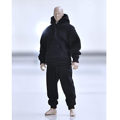 Yiju 3X 1:12 Man's Sweatshirt Outfit,1/12 Scale Figure Doll Clothes,Pants+Hoody Outfit Costume for 6 inch Action Figure Clothes Toy