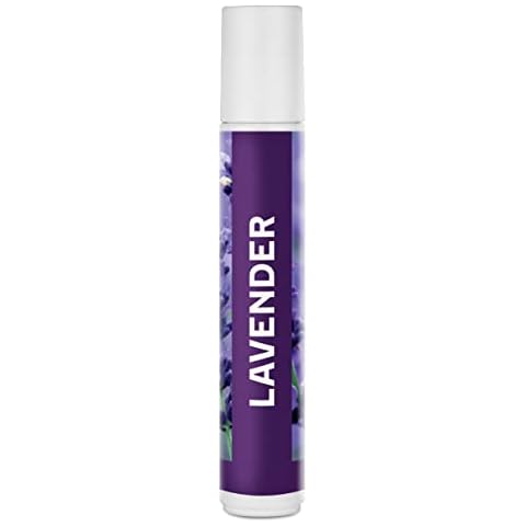 Aroma Roller Lavendel 15ml - Ätherisches Lavendelöl in Kokosöl für Tiefen Schlaf und Stressabbau - Natürliche und Vorverdünnte Beruhigende Ölmischung - Ölroller - Aromatherapie Roll-On Cover