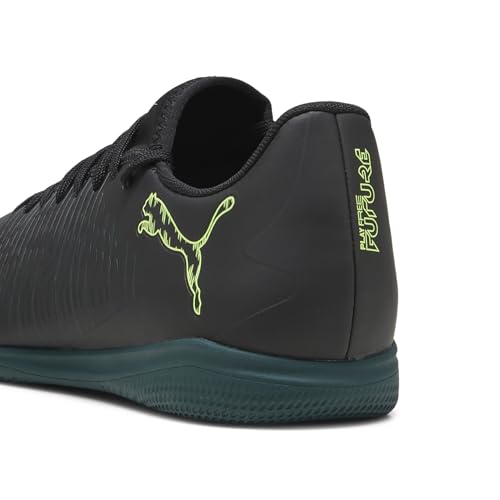 Image of PUMA Men's Future 8 Play Indoor Training Soccer Shoes, Black-Fizzy Light-Green Terrain AH25, 14 Future 8 Play It