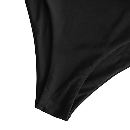 Zaful Women High Waisted Bikini Bottoms Tummy Control Ruched Swimsuit Bottom Tankini Bathing Suit Bottom (2-Ruched Black, M) #TOP3