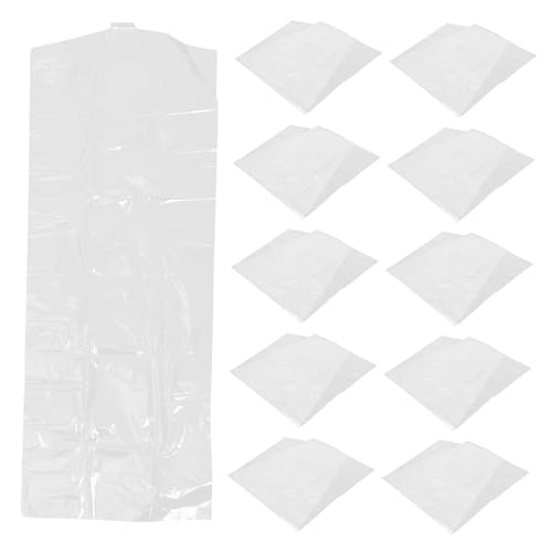30Pcs Transparent Clothes Dust Bags for Storage Clear Garment Covers for Dresses Coats and Suits for Closet Organization and Dry Cleaning