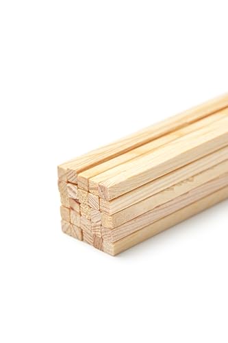 Mendi Palitos de madera (50) cuadrado 35 cm para...