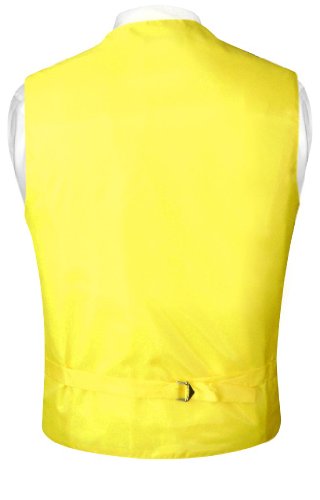 Men's Paisley Design Dress Vest & Bow Tie YELLOW Color BOWTie Set for Suit Tux2